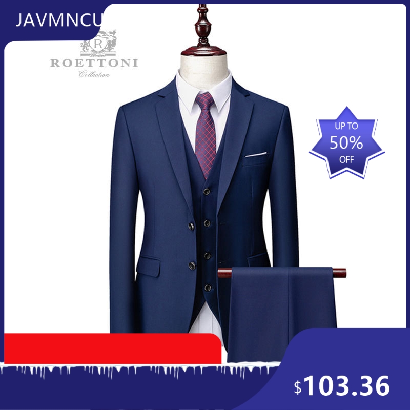 Men'S Formal Wear For Graduation - メンズスリムフィットプレミアムスーツセット 結婚式 新郎介添人 ビジネスフォーマルウェア 卒業式衣装