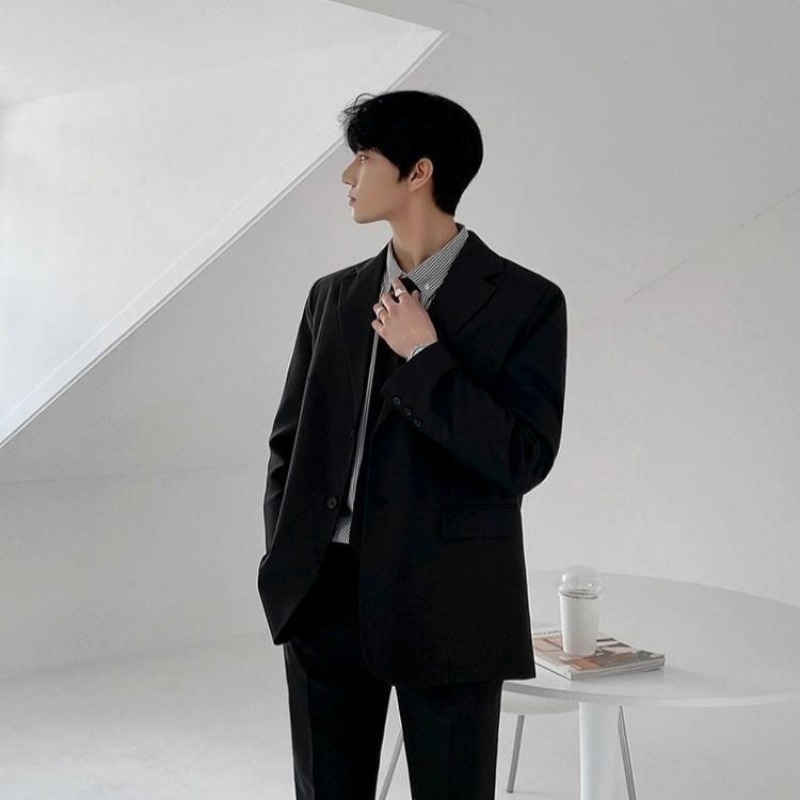 Men'S Formal Wear For Graduation - プレミアムメンズブレザースーツセット 夏用 カジュアル ビジネス フォーマル クラスユニフォーム
