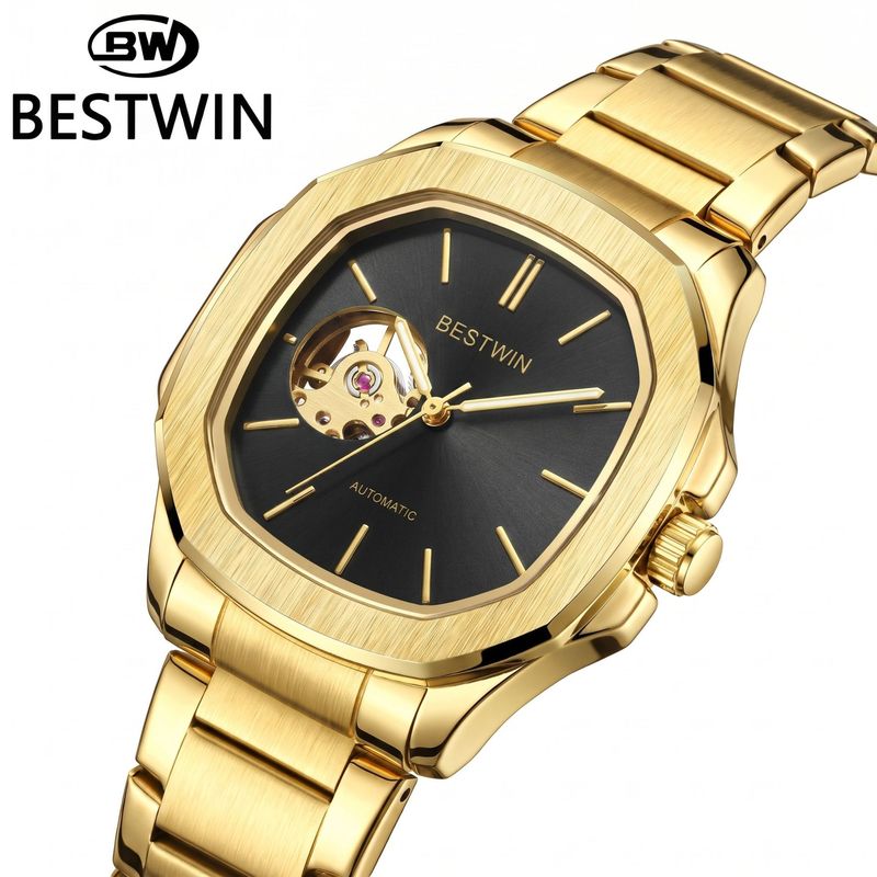 Men'S Formal Wear Watches - ビジネスマン向け、フルオートマチック機械式腕時計。ステンレススチール製のバンド、防水機能、耐久性、正確な時刻表示を備え、普段使いやフォーマルな場面に最適。