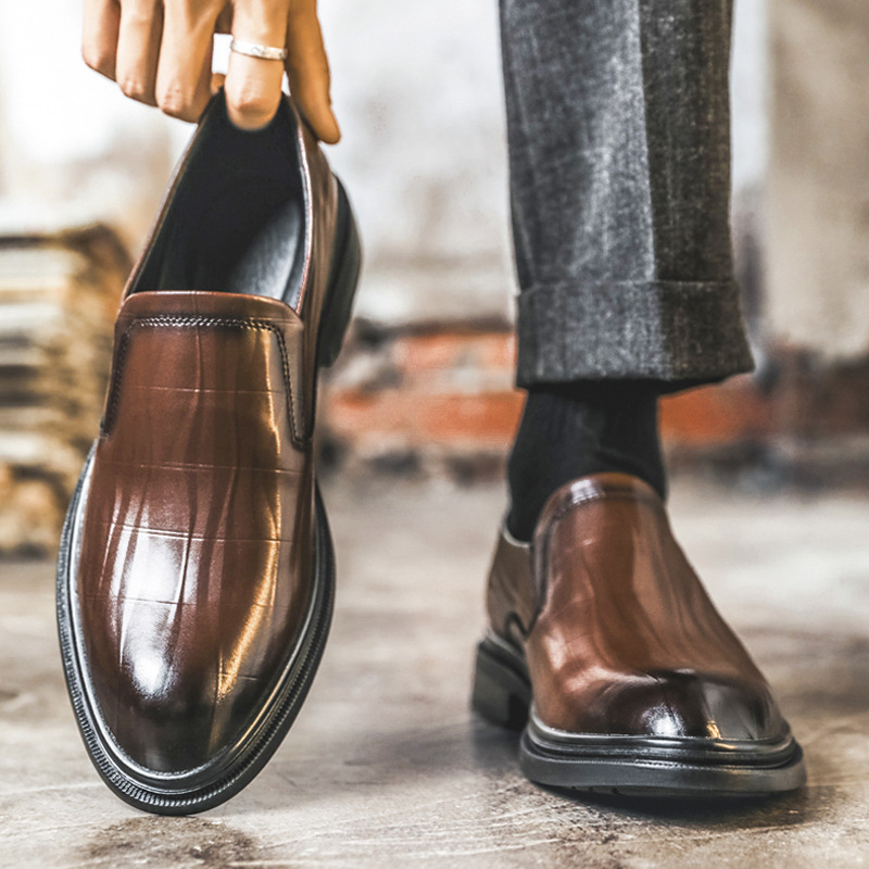 Men'S Formal Office Wear Shoes - メンズ革靴 ビジネス、フォーマル、カジュアル、柔らかいソール、通気性、新郎の結婚式用シューズ、ドレスシューズ