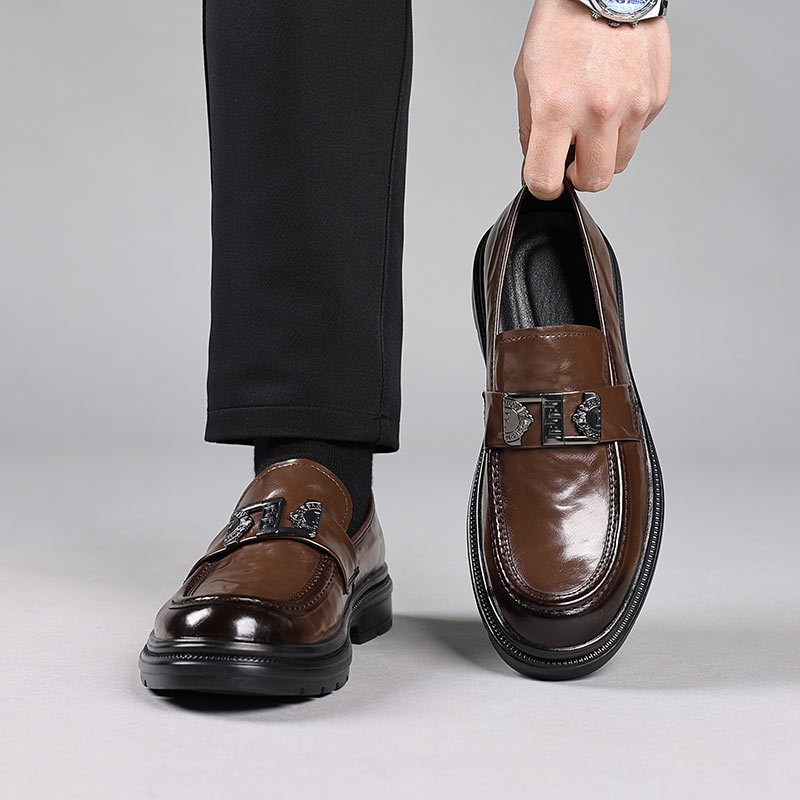 Men'S Formal Office Wear Shoes - メンズ、英国風ビジネスフォーマルウェア、ローファー、カジュアルレザーシューズ、多用途、オフィス通勤用、ドレスシューズ。