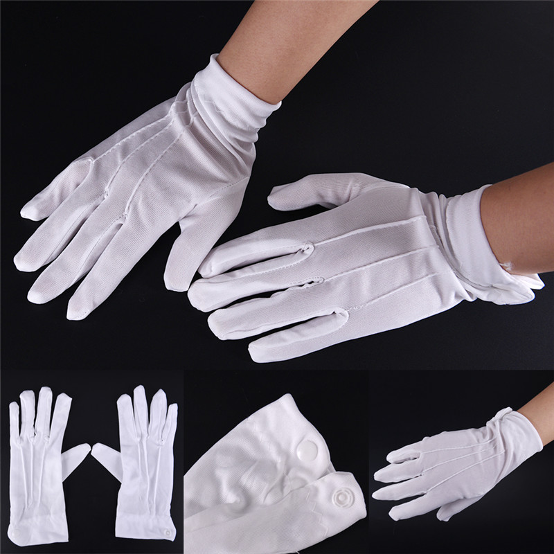 Formal Wear Gloves Men - ファッションデザイン 1 ペア白フォーマル手袋白名誉ガードパレードサンタ女性男性検査