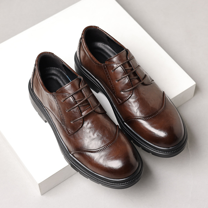 メンズレザーシューズ、カジュアルビジネスに最適、多用途で快適 - Men'S Formal Office Wear Shoes のレビューと価格