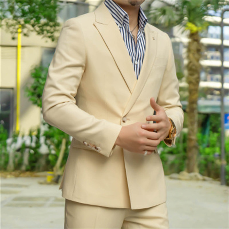 最新の 2 ピース スーツ メンズ 新郎ドレス スリム フィ - Latest Men Formal Wear のレビューと価格