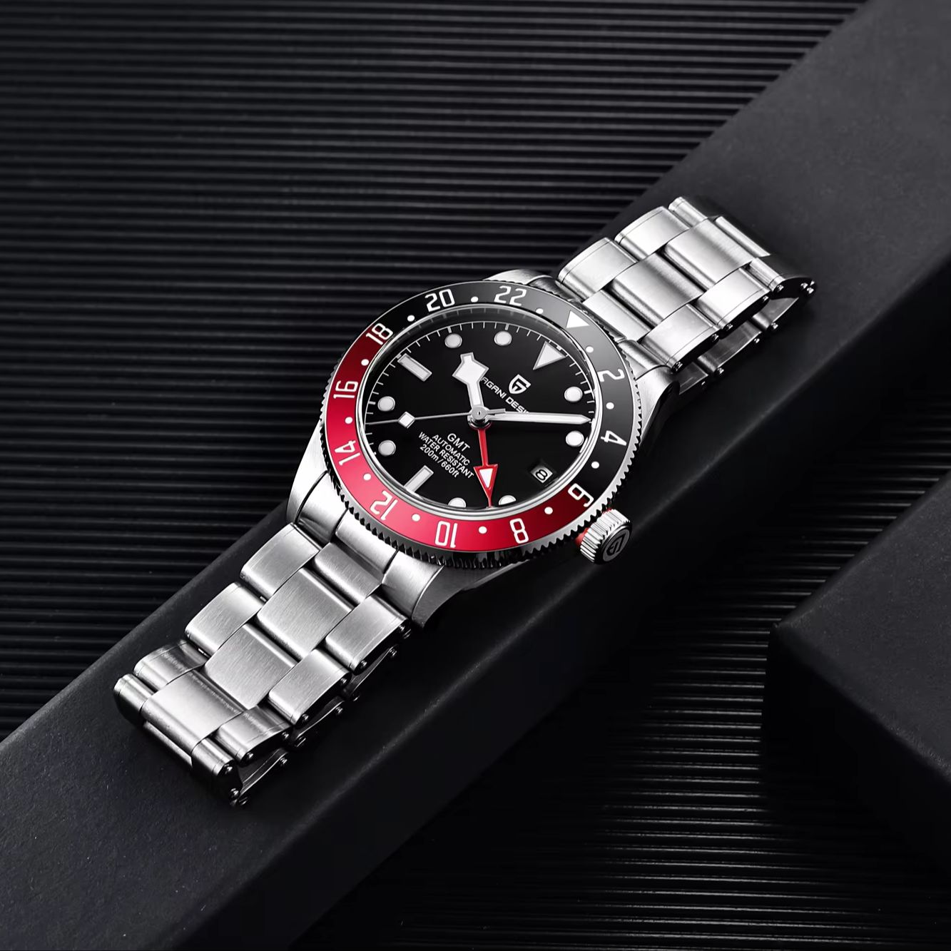 パガーニデザイン黒と赤のコントラストメンズ機械式時計男性用フ - Men'S Formal Wear Watches のレビューと価格