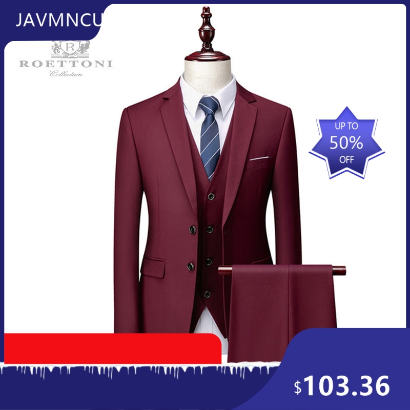 メンズスリムフィットプレミアムスーツセット 結婚式 新郎介添 - Men'S Formal Wear For Graduation のレビューと価格