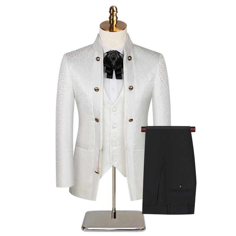 2026年ジャカード3ピースメンズスーツセット スタイリッシ - Men'S Formal Dinner Wear のレビューと価格