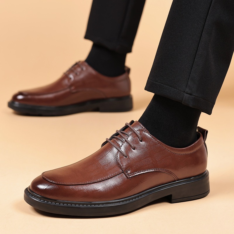 男性用プラットフォームドレスシューズ男性用ダービーフォーマル - Men'S Formal Office Wear Shoes のレビューと価格