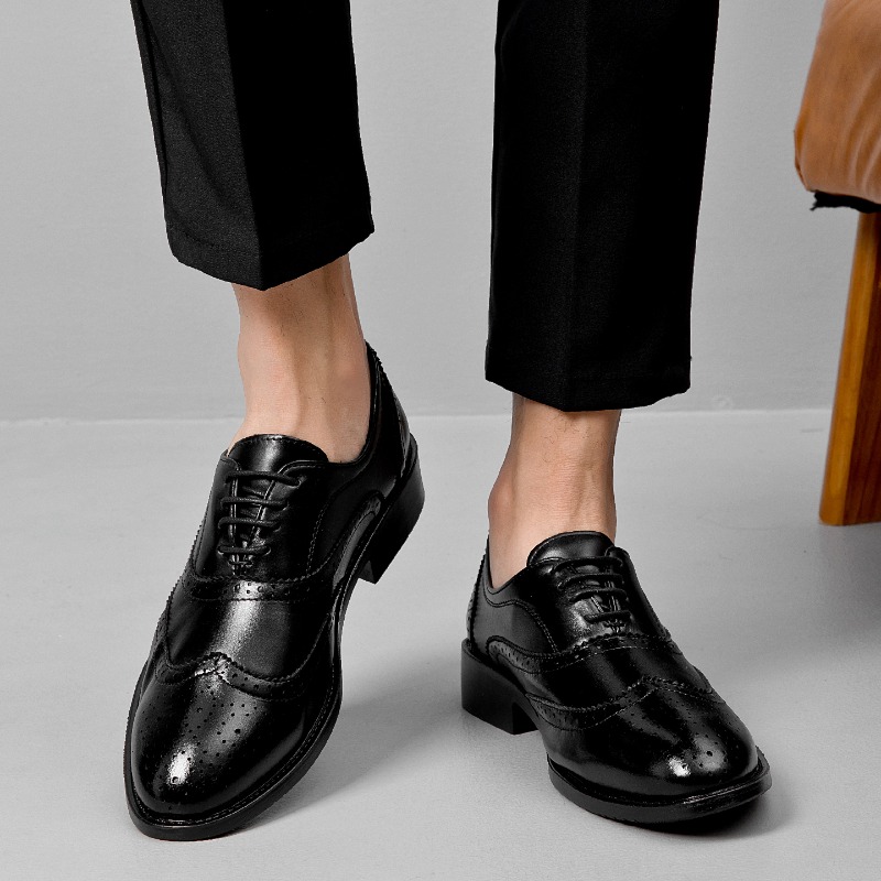 フォーマルレザーシューズ クラシックメンズスタイル スリッポ - Men'S Formal Office Wear Shoes のレビューと価格