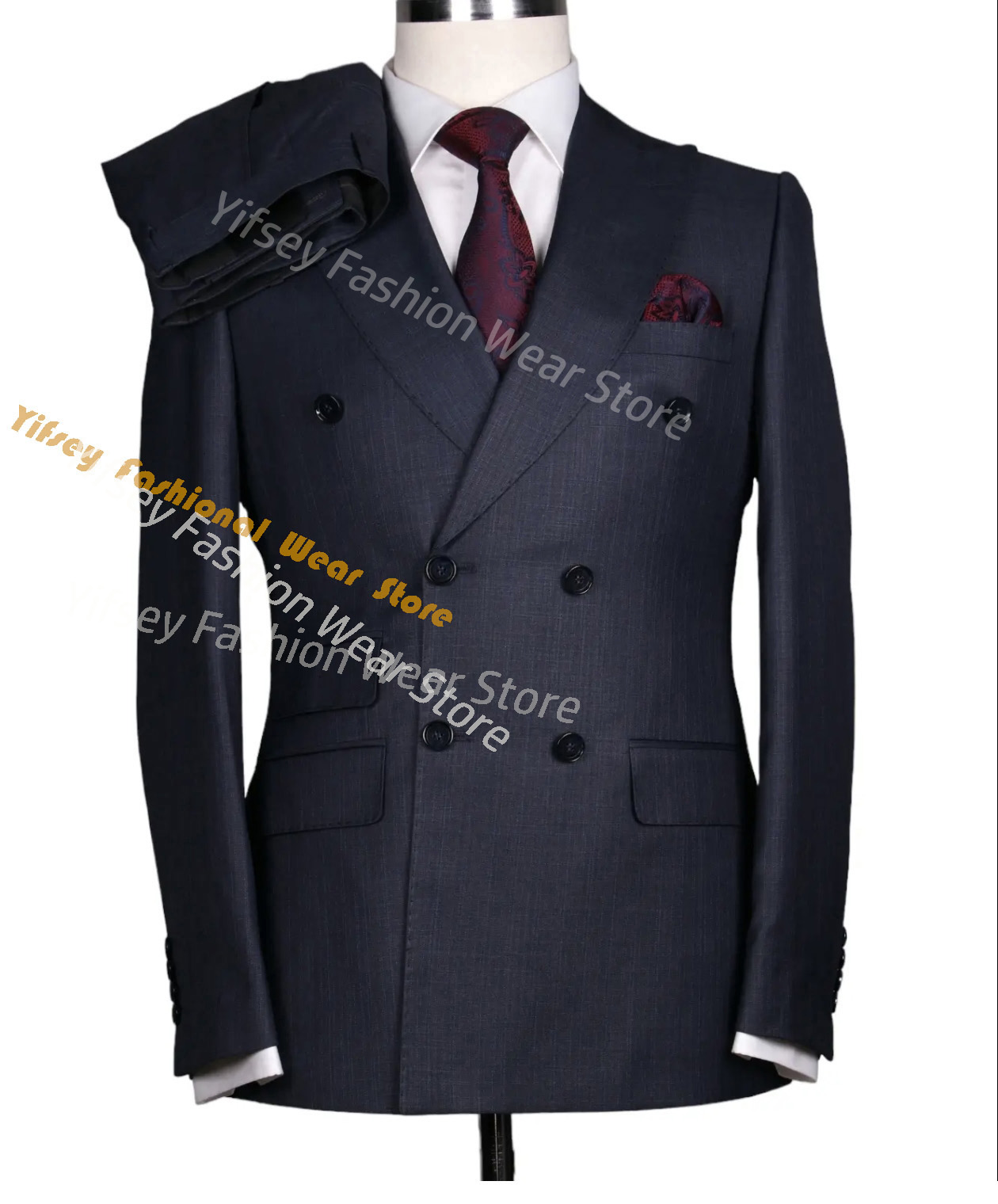 ブラウンサマーマンスーツセットコートパンツボーイフレンドブレ - Latest Men Formal Wear のレビューと価格