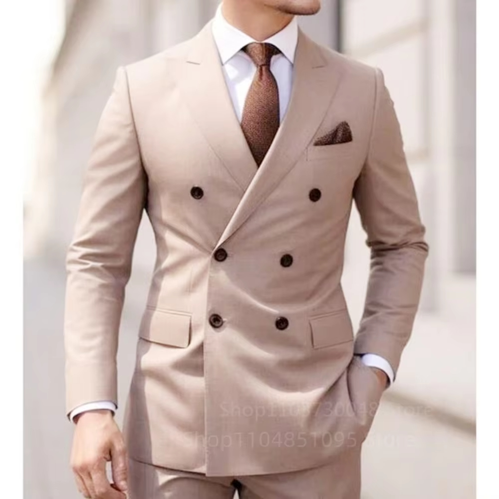 2ピースの茶色のスーツ。普段使いや卒業パーティー、結婚式に最 - Men'S Formal Wear For Graduation のレビューと価格