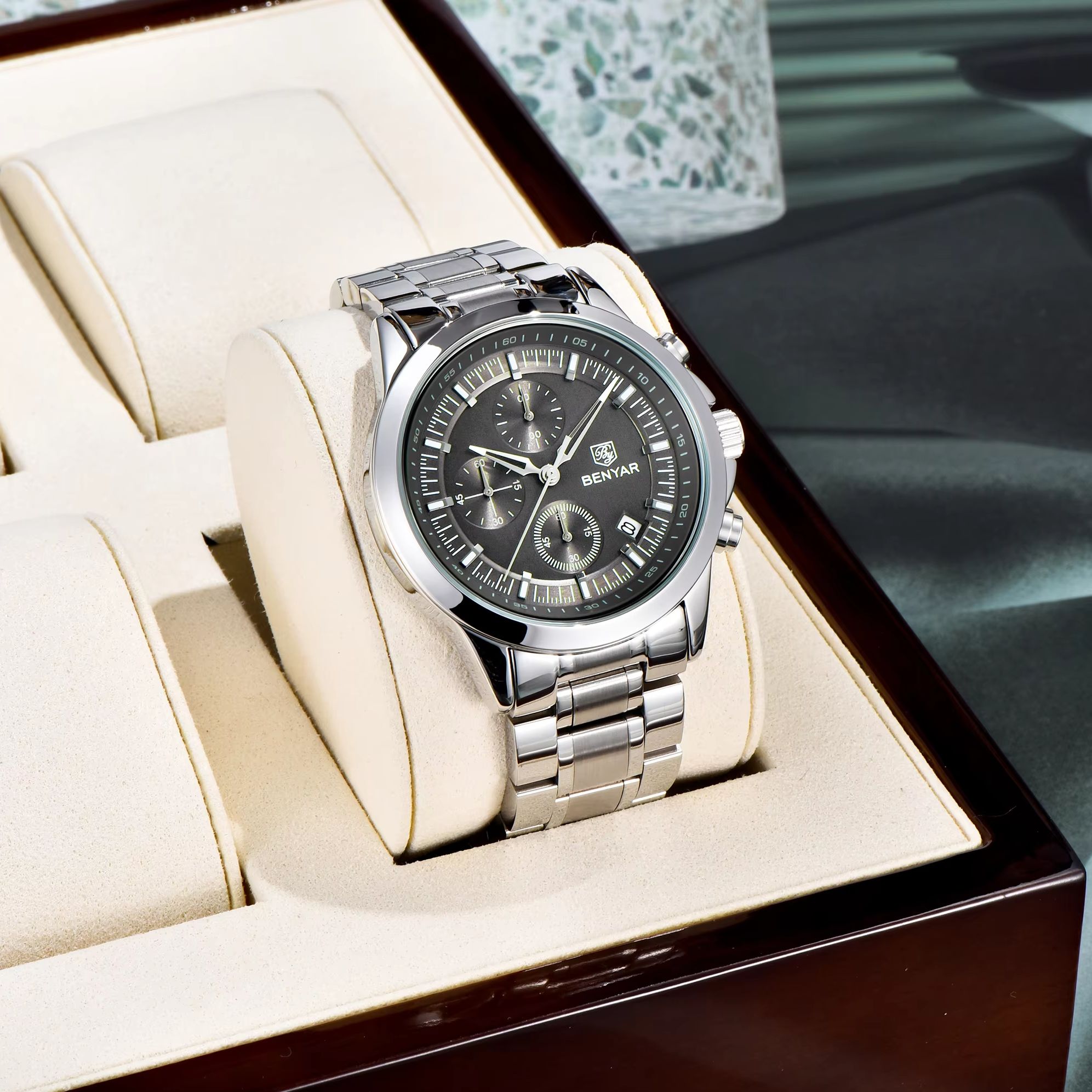 BENYAR 高級控えめなメンズクォーツ時計フォーマルウェア - Men'S Formal Wear Watches のレビューと価格