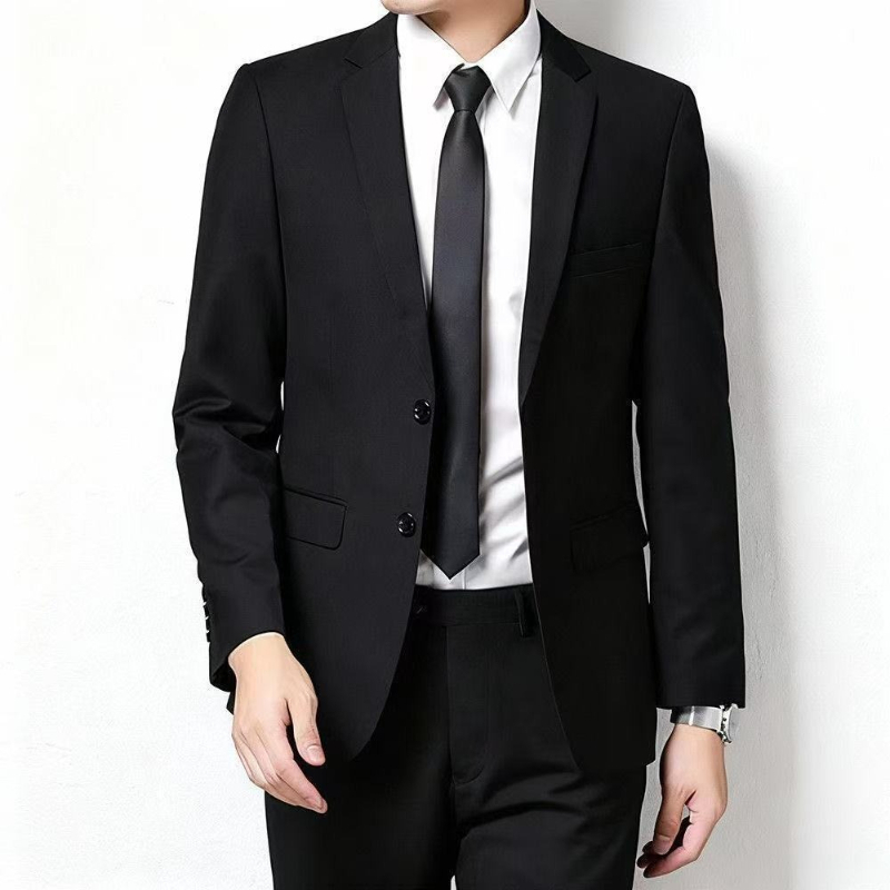 メンズ 韓国風 カジュアルスーツセット。高校卒業式の司会者向 - Men'S Formal Wear For Graduation のレビューと価格