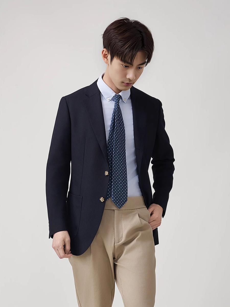メンズプレミアム50%ウールブレザースーツセット アメリカ高 - Men'S Formal Wear For Graduation のレビューと価格