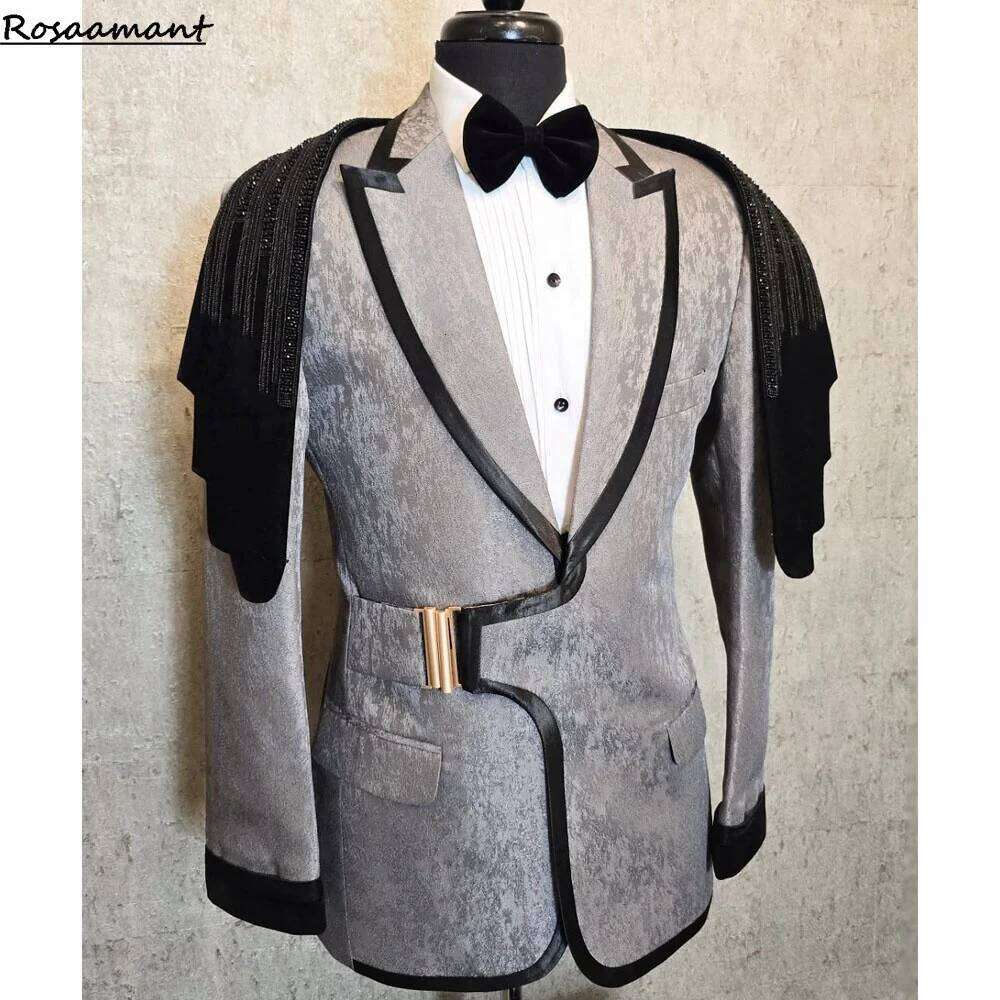 最新スーツ2ピースセット フォーマルビジネススリムフィットス - Latest Men Formal Wear のレビューと価格