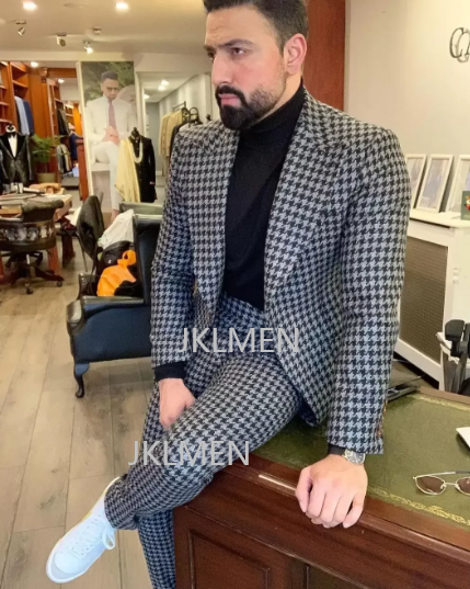 千鳥格子のメンズスーツ,ヴィンテージの結婚式の服,ストライプ - Men Formal Wear Pants のレビューと価格