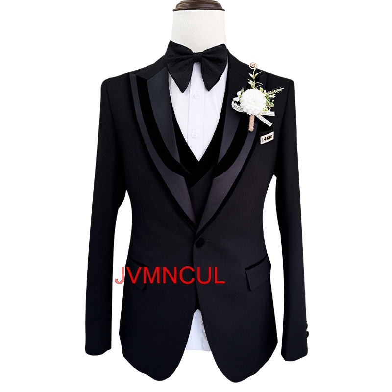 メンズ3ピーススーツ スリムフィット ウェディング新郎 ビジ - Men'S Formal Wear For Reception のレビューと価格