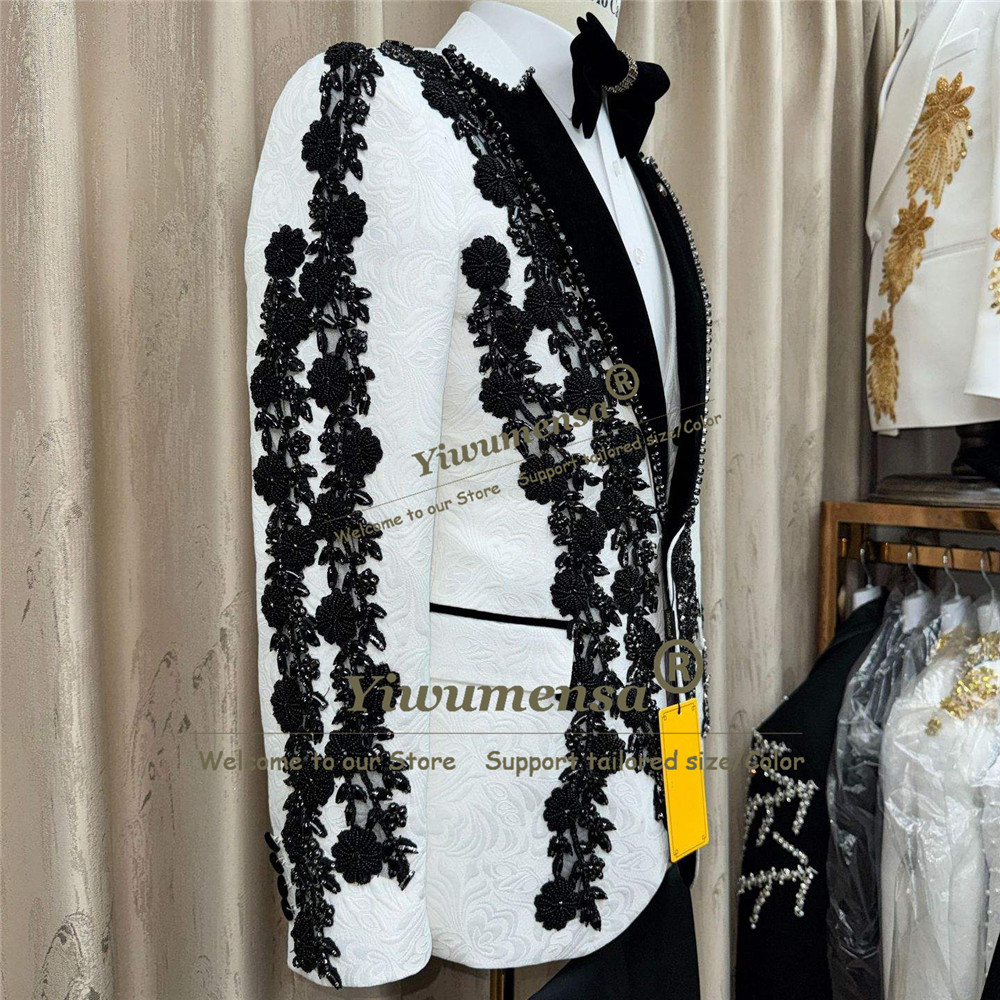 最新デザインの男性用ウェディングスーツ ダイヤモンドビーズア - Latest Men Formal Wear のレビューと価格