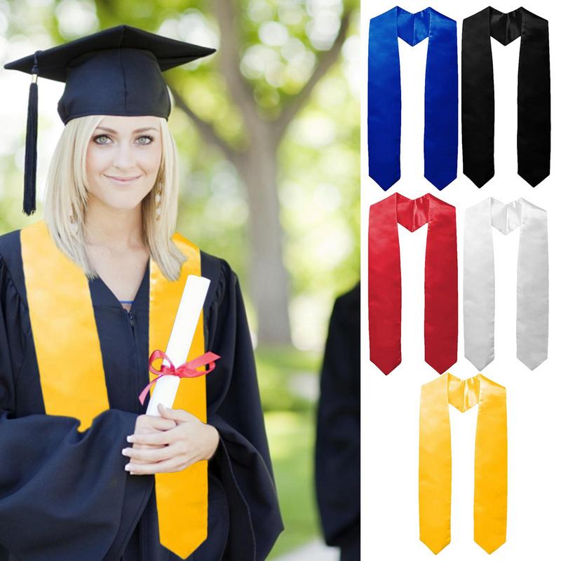 1 個卒業ストールサッシュサテン無地名誉ストール学士ガウンス - Men'S Formal Wear For Graduation のレビューと価格