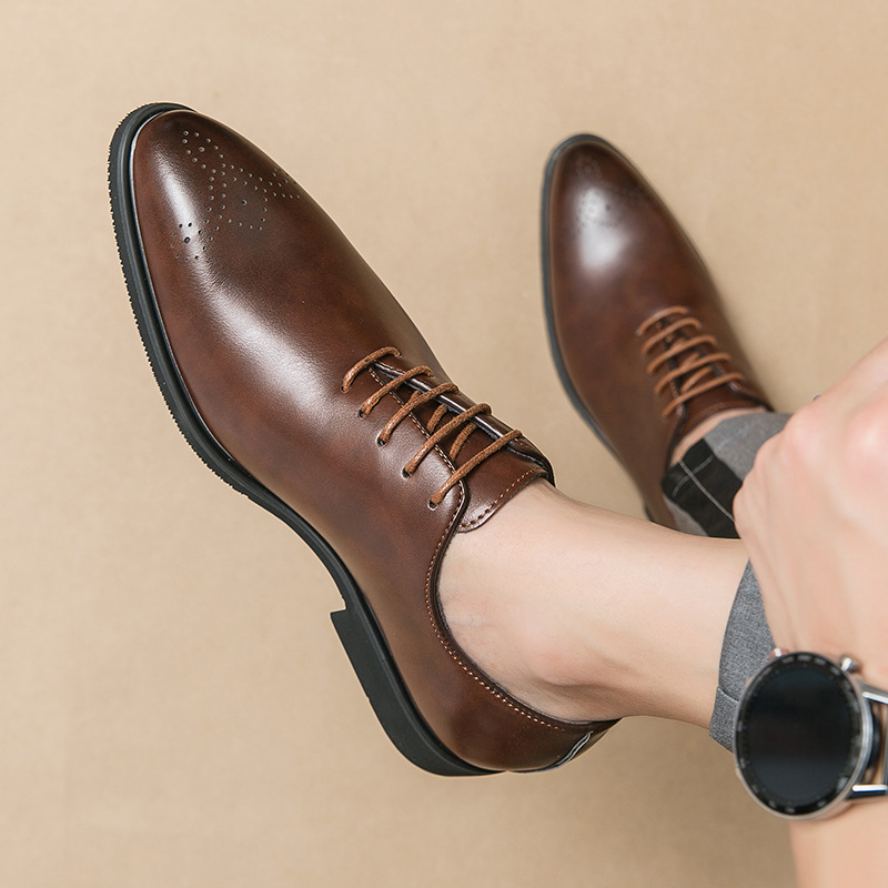 メンズフォーマルウェア、新作ビジネスレザーシューズ、メンズカ - Men'S Formal Office Wear Shoes のレビューと価格
